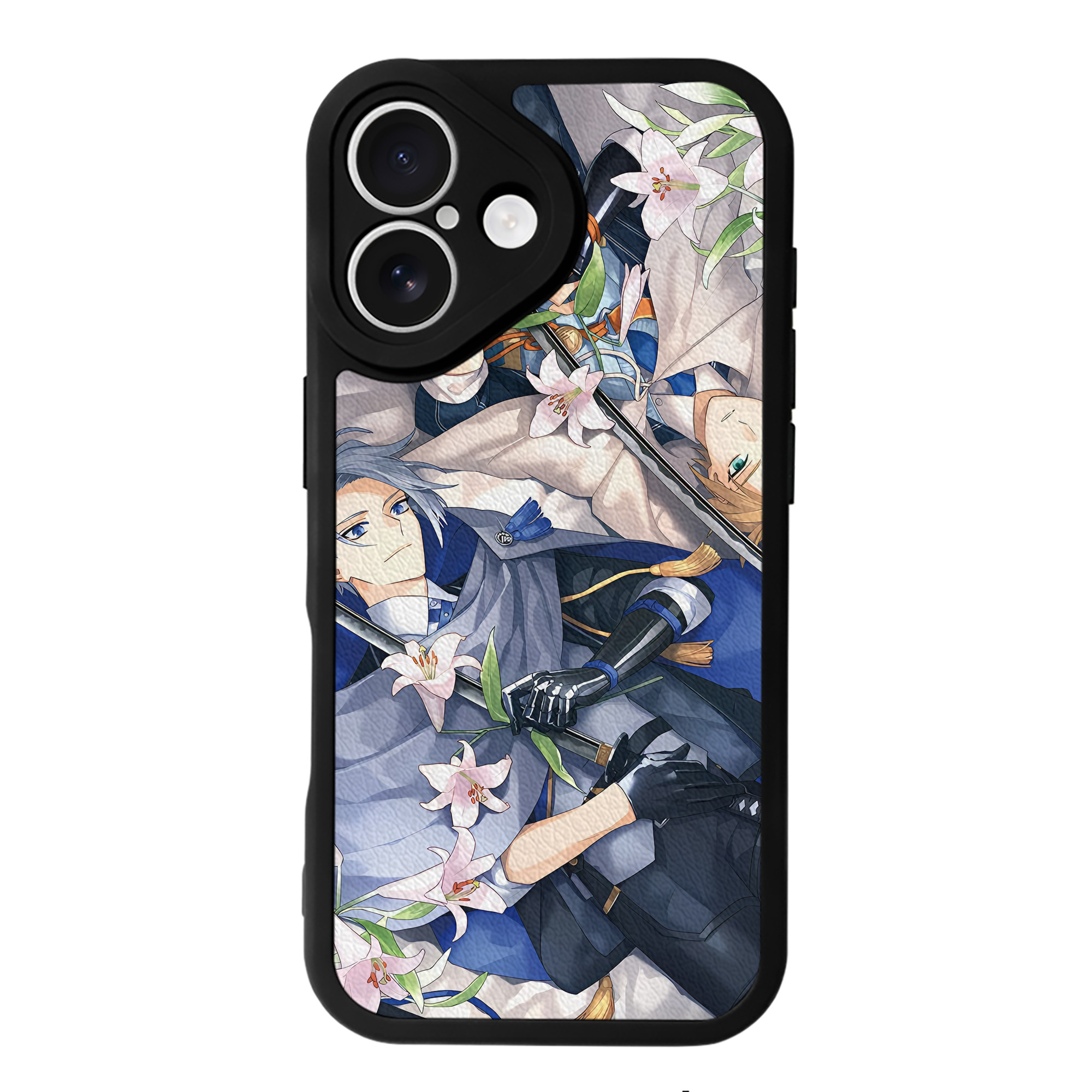 （画像用） 刀剣乱舞 Touken Ranbu 【iPhone 16シリーズ対応】シリコンスマホケース（レザー調） 材質：シリコン